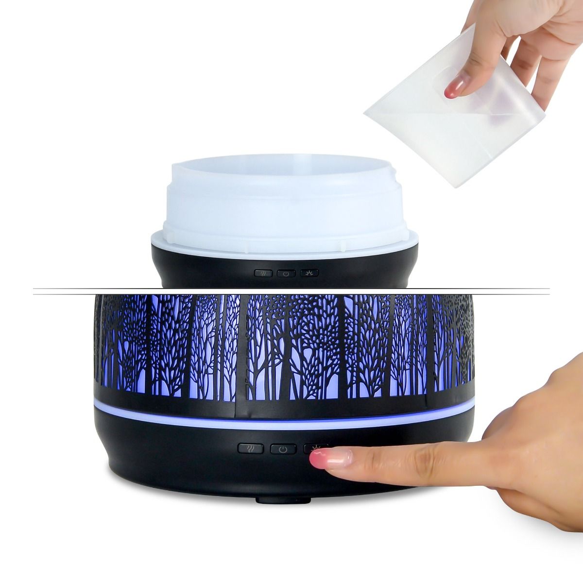 Activiva 500ml Metal Essential Oil And Aroma Diffuser-Black