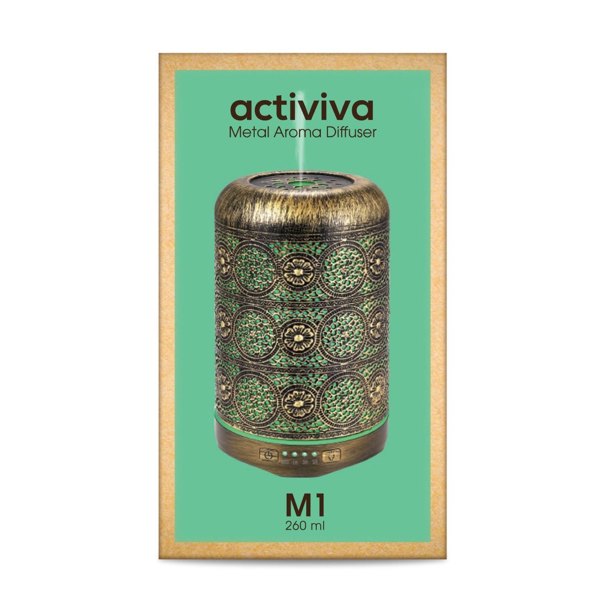 Activiva 260ml Metal Essential Oil And Aroma Diffuser-Vintage Gold