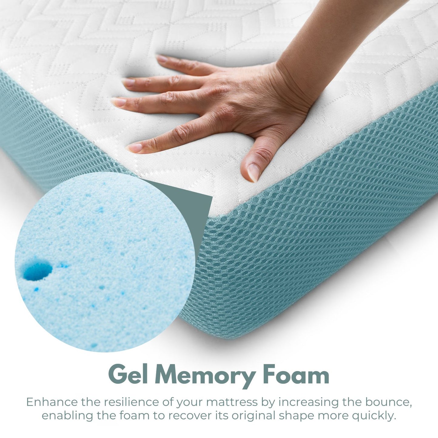 Gominimo Dual Layer Mattress Topper 2 Inch With Gel Infused (Full) Go-Mtp-101