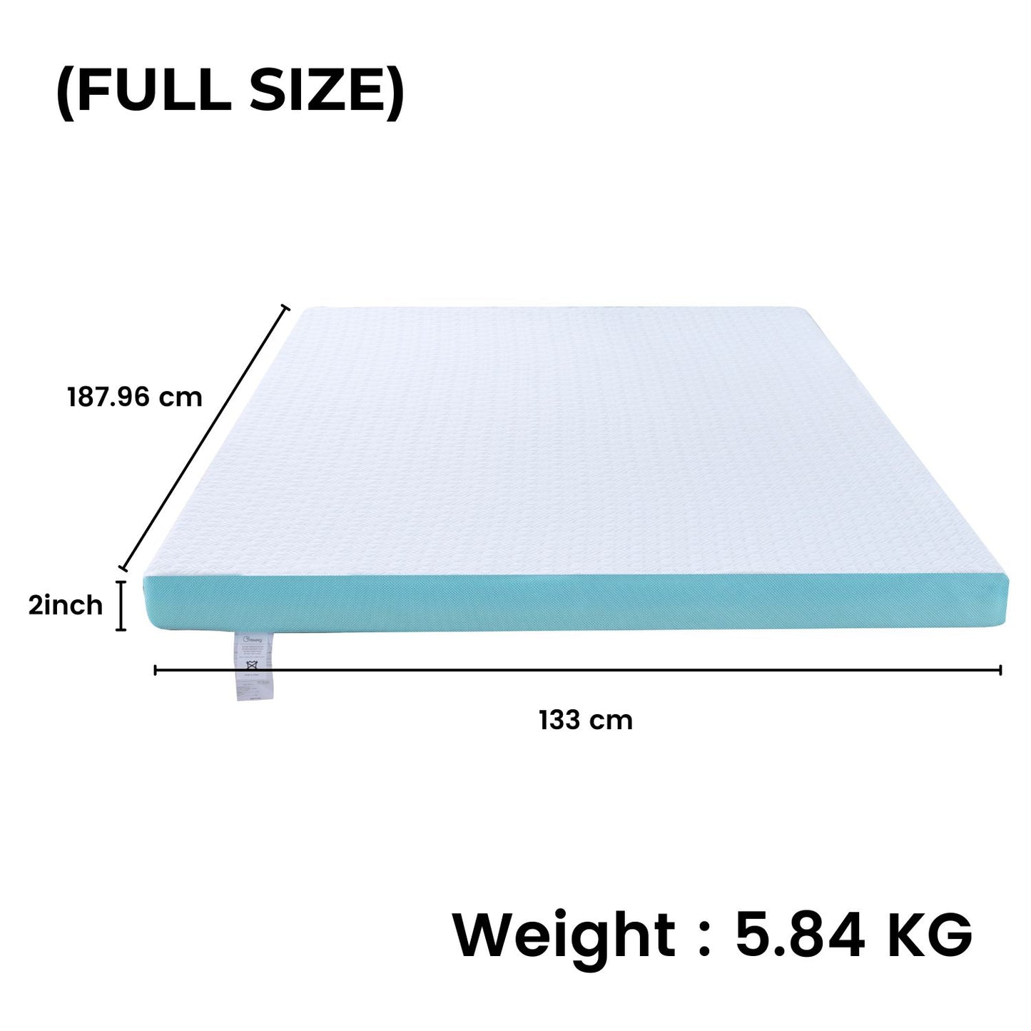 Gominimo Dual Layer Mattress Topper 2 Inch With Gel Infused (Full) Go-Mtp-101