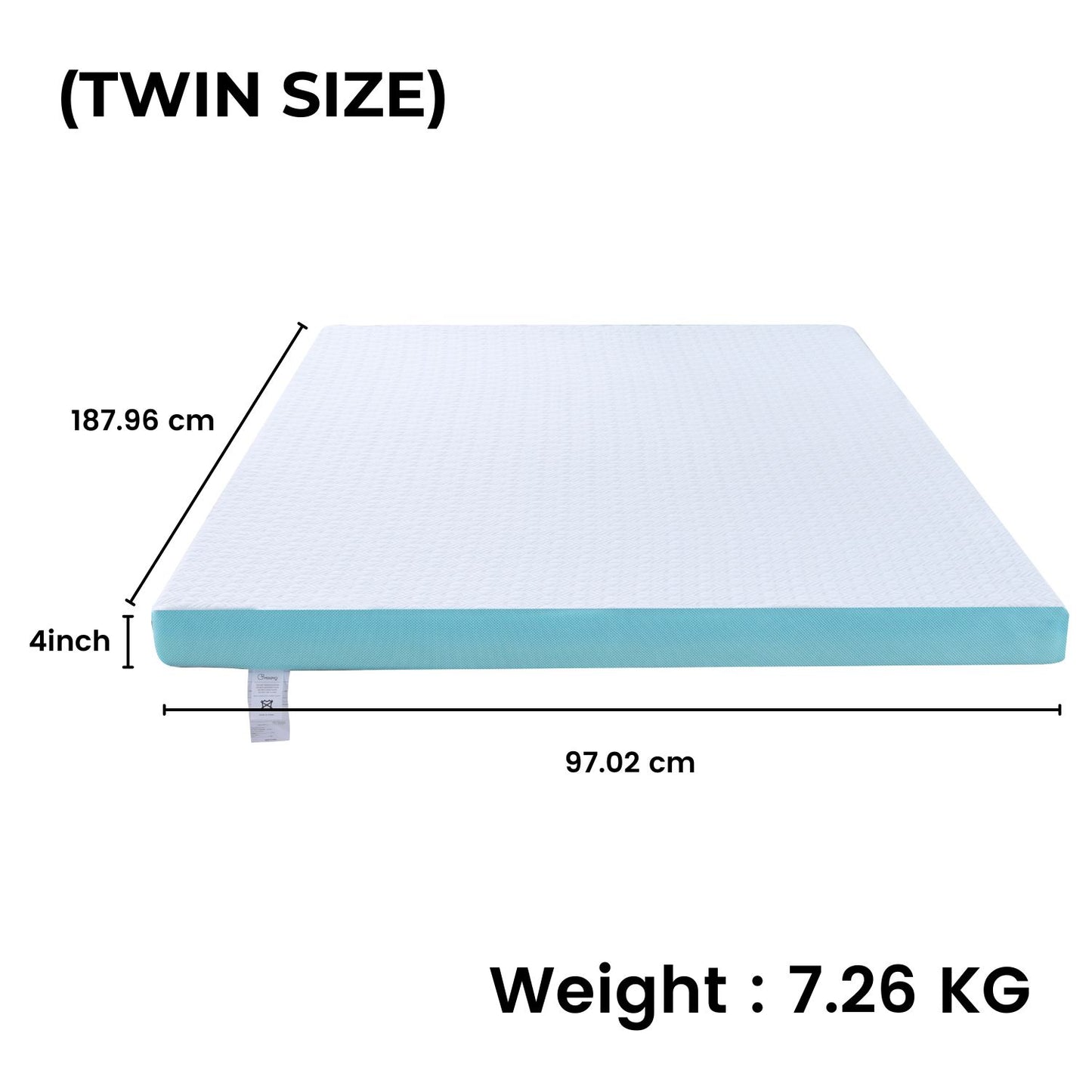 Gominimo Dual Layer Mattress Topper 4 Inch With Gel Infused (Twin) Go-Mtp-108