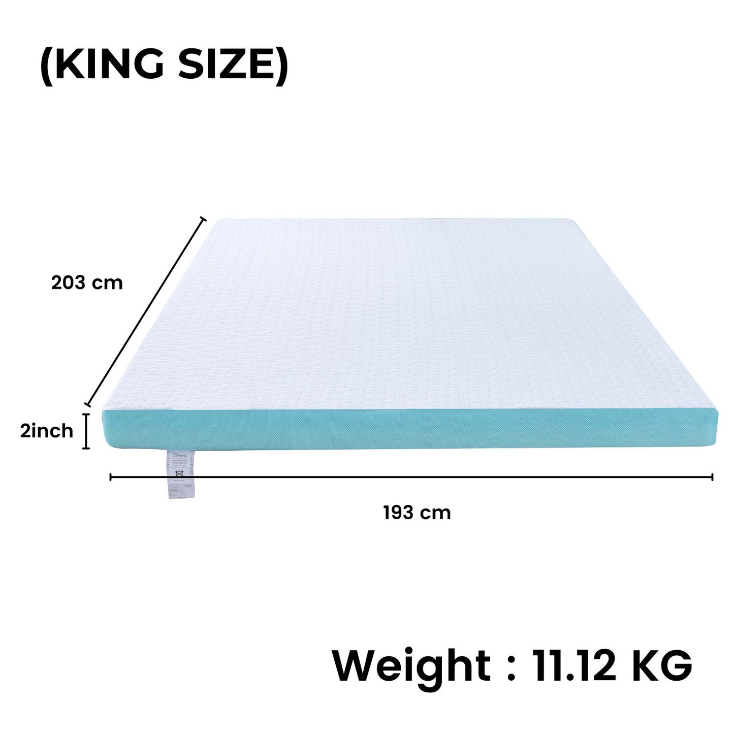 Gominimo Dual Layer Mattress Topper 2 Inch With Gel Infused (King) Go-Mtp-103