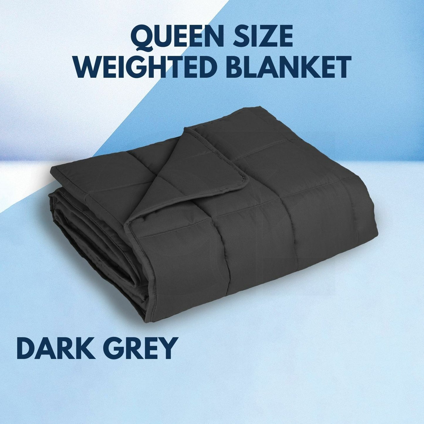 GOMINIMO Polyester Queen Size Weighted Blanket (Dark Grey 9kg)