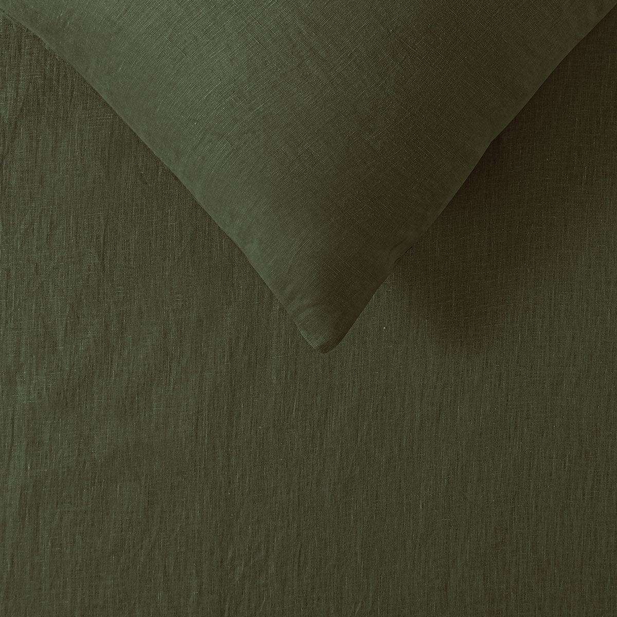 Vintage Design Homewares 100% Linen Olive Sheet Set King