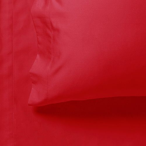 1000tc Ultra Soft King Size Bed Red Flat & Fitted Sheet Set
