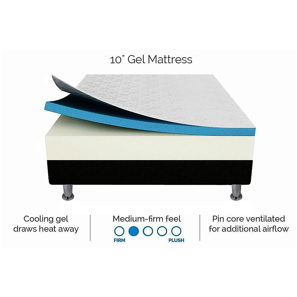 Palermo King 25cm Gel Memory Foam Mattress - Dual-Layered - CertiPUR-US Certified