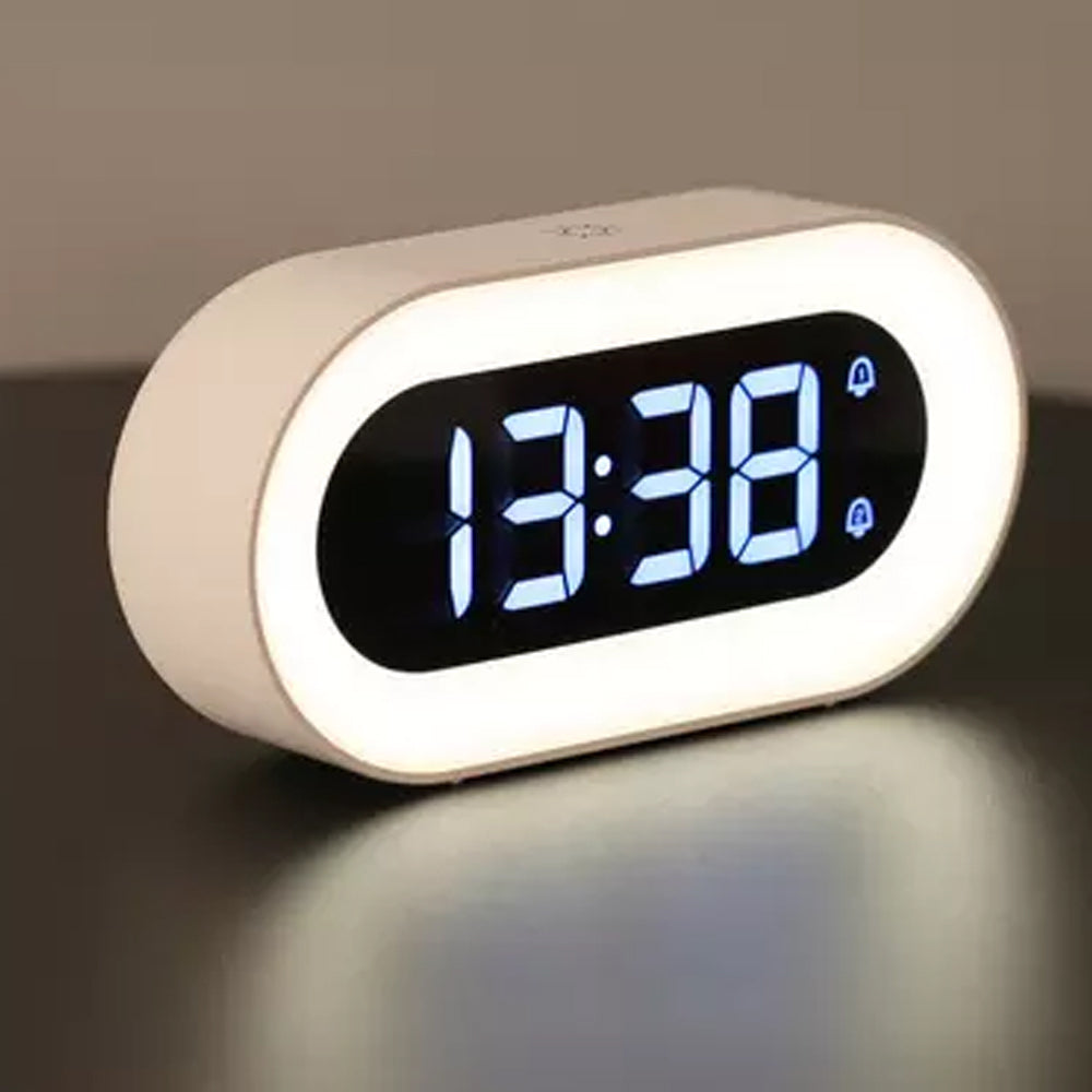 USB Charging LED Night Lamp and Digital Alarm Clock