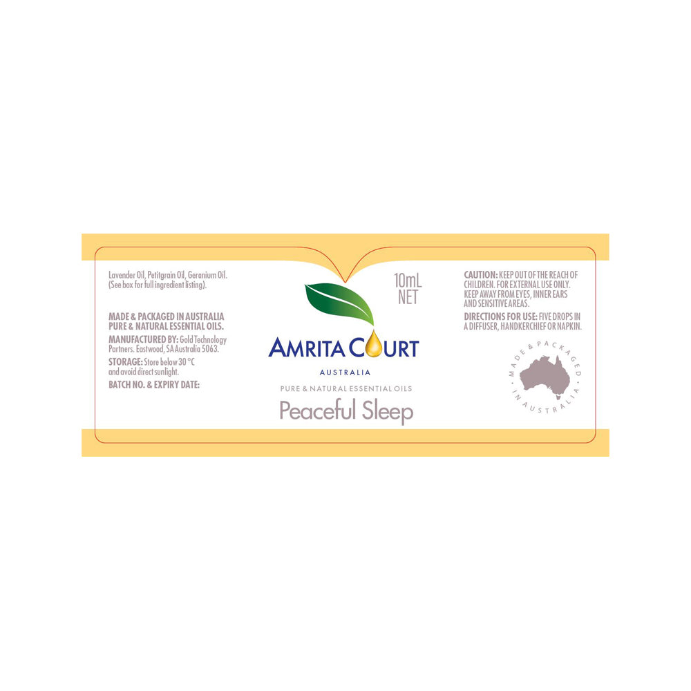 Amrita Court Pure & Natural Essential Oil Blend Peaceful Sleep 10ml
