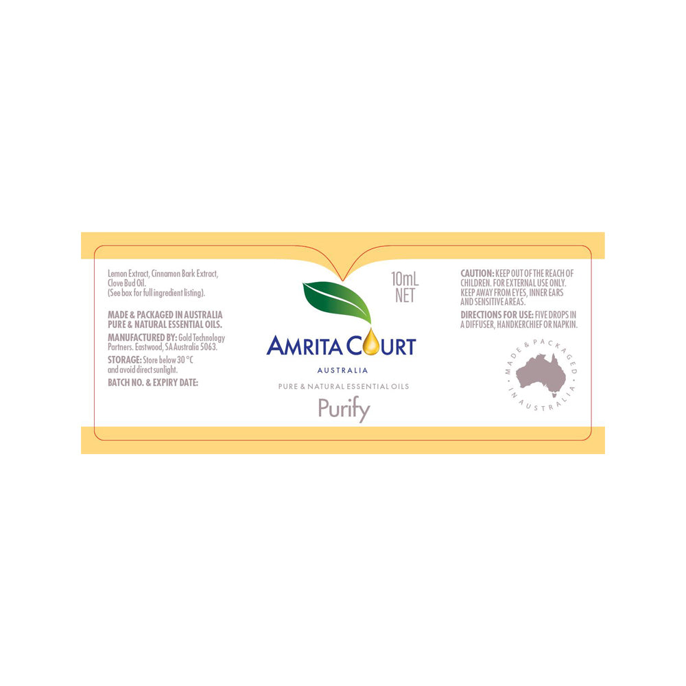 Amrita Court Pure & Natural Essential Oil Blend Purify 10ml